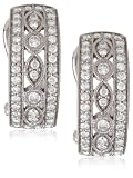 Kobelli 1 cttw Round Diamond Hoop Earring