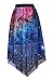 Chouyatou Pleated Chiffon Galaxy Cosmic Digital Printed Skirts