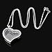 Living Memory Floating Charm Heart Glass Locket Silver Pendant and Necklaces 20 Inches 1 Pcs