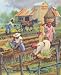 Planting Cotton With Burma Shave Ad Black 16x20 Art Print