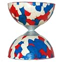 Mister Babache Arlequino MINI Diabolo - Red/White/Blue