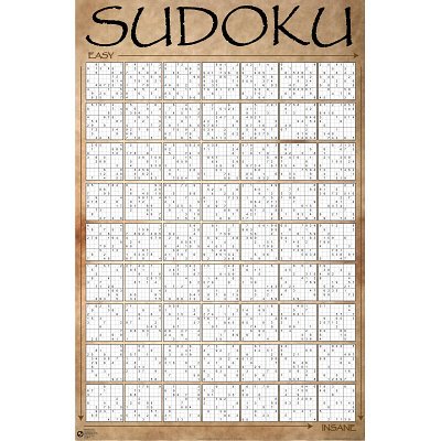 Printable Sudoku Puzzle on Sudoku Unique Puzzles Poster Print   Puzzles And Brain Teasers
