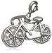 Sterling Silver 1/10 cttw Diamond Bike Charm