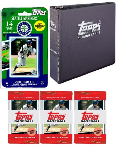 Seattle Mariners 2009 Topps MLB Team Set with 3 Ring Binder and 3 Topps Packs