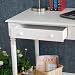 SEI 2-Drawer Wood Writing Desk, Crisp White