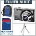 Fujifilm Fine Pix F70EXR 10 MP Digital Camera kit, - Gun Metal - with 4 GB SD Memory Card, Camera Case , Table Top Tripod,