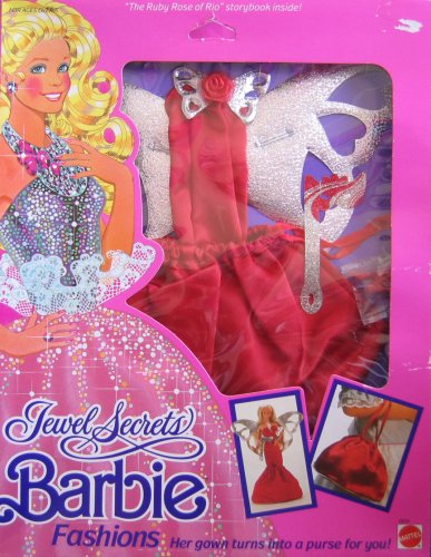 Barbie Jewel Secrets Fashions - Gown Becomes Purse For You! (1986 Mattel Hawthorne)