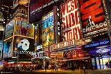 New York City Broadway Times Square Theater District Art Print Poster - 24x36 Poster Print, 36x24