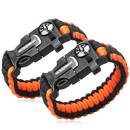 2pcs pack multifunctional paracord bracelet, sahara sai…
