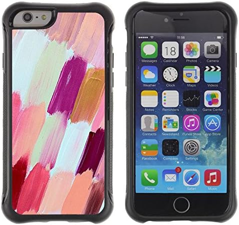 WAWU Rugged Armor Slim Protection Case Cover Shell -- pastel white purple peach nail polish -- Apple Iphone 6