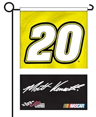 Matt Kenseth #20 Deluxe 2-Sided GARDEN Flag WITH METAL POLE Banner Nascar Racing