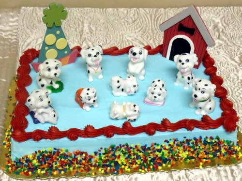 Adorable 101 Dalmatians Puppies 12 Piece Birthday Cake Topper Featuring Lucky, Rolly, Cadpig, Spot, Decorative Dog House, Decorative Party Hat, Characters Range In Size From 1"- 2" Tall The Perfect Set For Any Birthday Party Or Special Event. Picture