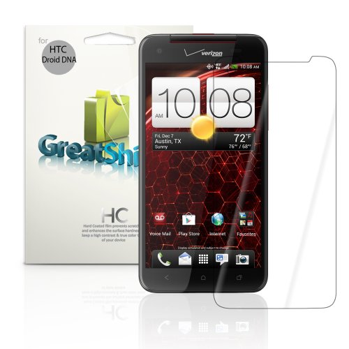 GreatShield Ultra Smooth (HD) Clear Screen Protector Film for Verizon HTC Droid DNA (3 Pack) - LIFETIME WARRANTY GreatShield Ultra Smooth (HD) Clear Screen Protector Film for Verizon HTC Droid DNA (3 Pack) - LIFETIME WARRANTY