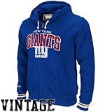 Mitchell & Ness New York Giants Royal Blue Arch Rivals Full Zip Hoodie Sweatshirt (Large)