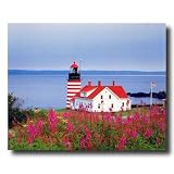 West Quoddy Head Lighthouse Ocean Home Decor Wall Picture 16x20 Art Print