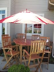 Eco Friendly Outdoor Patio Furniture Bar Dining Set - Eucalyptus