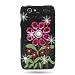 WIRELESS CENTRAL Brand Hard Snap on case BLACK With PINK SUN FLOWER Rhinestones Bling Bling Full Diamonds Desing Faceplate Sleeve Cover for MOTOROLA XT912 DROID RAZR (VERIZON) with TRI Removal Tool Case [WCB958]