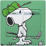Decor Art Light Switch Plate Cover Sticker Snoopy, Golf