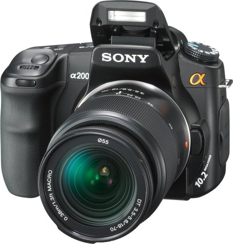 Sony Alpha A200K 10.2MP Digital SLR Camera Kit with Super SteadyShot Image Stabilization with 18-70mm f & 3.5-5.6 Lens image