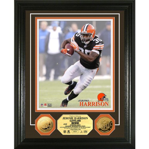 Highland Mint Cleveland Browns Jerome Harrison 24Kt Photomint