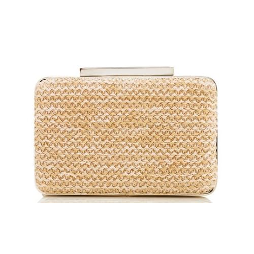 Lk Natalie Natural Woven Straw Clutch Bag