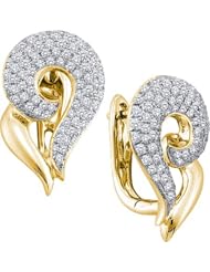 1.25ctw Diamond Hoop Earrings