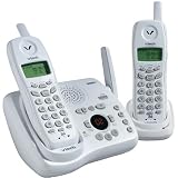 V-Tech VTT2450 2.4 GHz Cordless Telephone with Caller ID and Digital Answering Device in White (2 Handset Bundle)