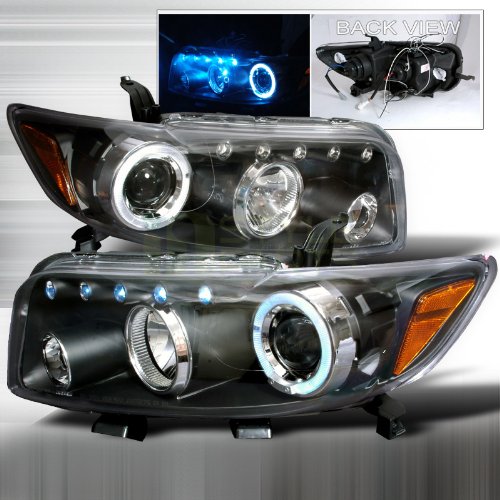 2008-2011 Scion XB Halo Led Projector Headlights Black