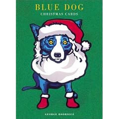 Blue Dog Christmas Cards: Ho Ho Ho
