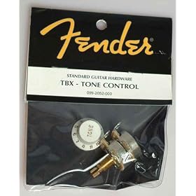 Fender Strat TBX Tone Control Pot w/ White Knob