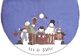 56 Let It Snow Blue Snowman Family Christmas Tree Skirt