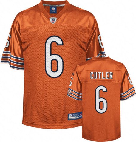 Men`s Chicago Bears #6 Jay Cutler Alternate Replica Jersey - S