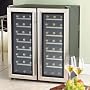 The Wine Enthusiast 48-Bottle 2 Zone Wine Cellar - Stainless Steel