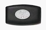 St. Louis Cardinals 3/4 Sterling Silver World Series 2006 Logo on Black Leather Money Clip