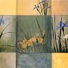 Pimpernel Iris Squares Coasters - Set of 6