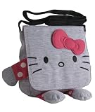 Hello Kitty Gray Jersey Kitty Mini Dj Messenger Bag