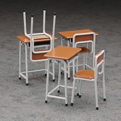 学校の「机と椅子」 (1/12スケール可動フィギュア用アクセサリー)