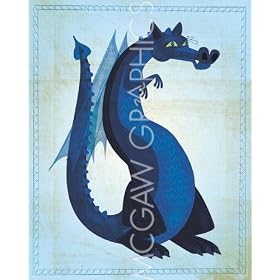 Blue Dragon by John W. Golden 15"x12" Art Print Poster