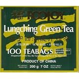 Foojoy Lungching (Dragonwell) Green Tea - 100 Individually Wrapped Tea Bags (7.0 Oz)