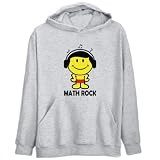 Hoodie Mens Heather Gray  Math Rock - Smiley Man Music