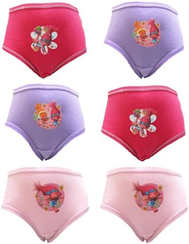 The Trolls Girls 6 Pack Knickers / Briefs 4-5 Years