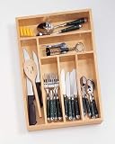 Lipper Beechwood Deep Cutlery Drawer Organizer