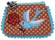 Bird and Rose Retro Pinup Kawaii Cute Coin Wallet