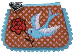 Bird and Rose Retro Pinup Kawaii Cute Coin Wallet