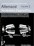 Allemand: Vocabulaire d aujourd hui : examens et concours de l enseignement supérieur
