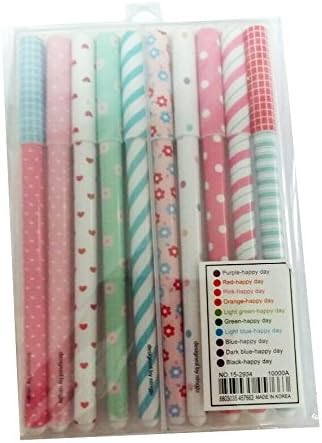 HIDREAM Multi Colors Colorful Gel Ink Pen Cute Korean Cartoon Pin Type Wholesale kawaii stationery 10 pens 10 Colors Set(pack of 2)