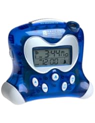 Oregon Scientific RM313PNA Self-Setting Projection Alarm Clock with Indoor Thermometer, Blue