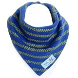 Baby Clothing Online Shop Ranking 10. SUPER ABSORBENT bandana dribble bib by Zippy Suit (Original Zip Stripe / Dark Blue & Lime)