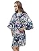 Skyfitting Women's Floral Cotton Kimono Robe, Short Length Bridesmaid Robes