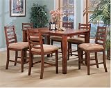Casual Cafe Counter Height 5 Piece Dining Set By Coaster Furniture